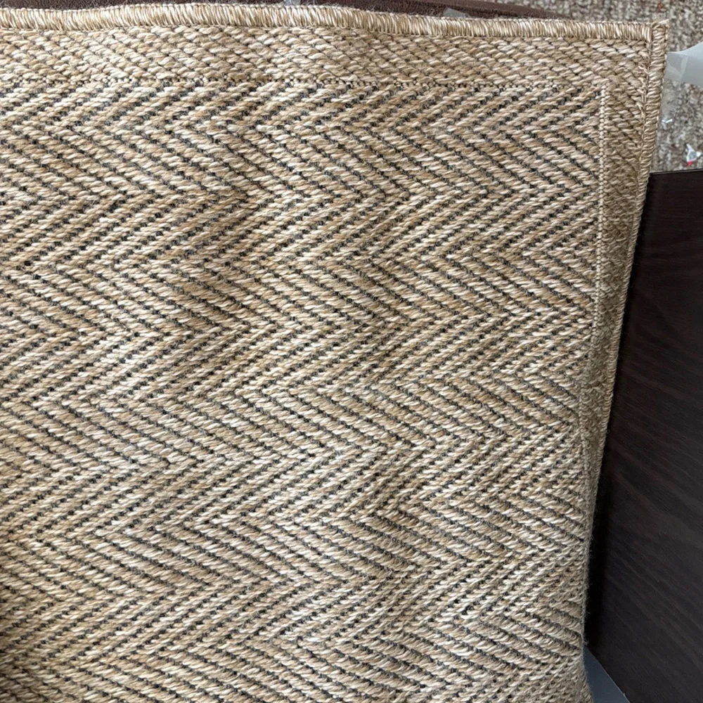 CAMILSON “Easy Jute” Area Rug 2x3 Ft Chevron Weave doormat NEW